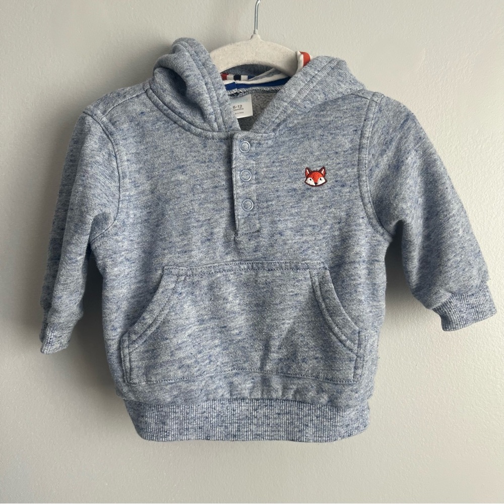 Gymboree Blue Hoodie with Fox Patch and Ears